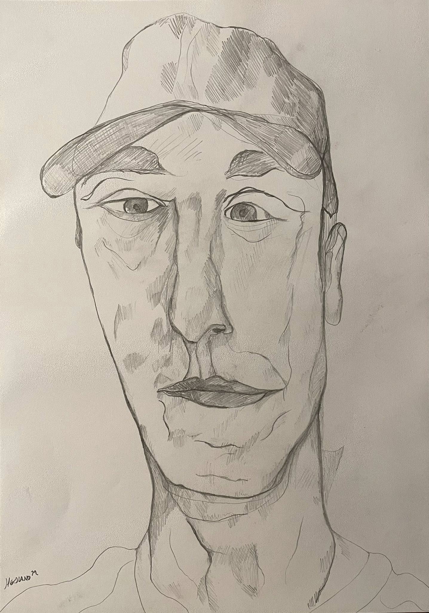 Selvportræt / Selfportrait drawing