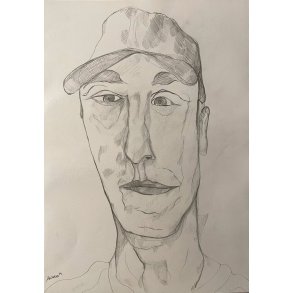 Selvportræt / Selfportrait drawing