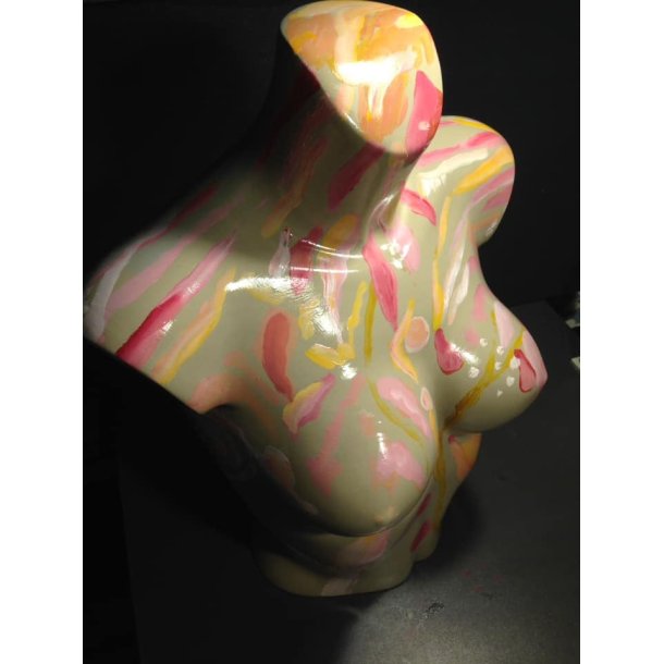 Malet kvinde figur 2 Dekoration