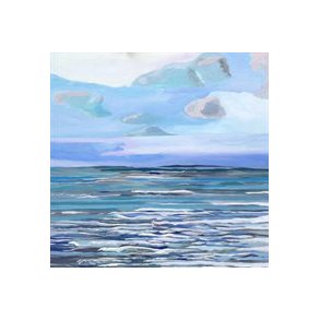 Landskab skyer 80 x 80 cm.