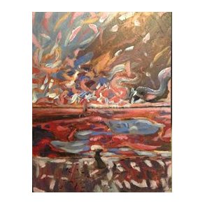 Landskab havneindlbet Helsingr Ml: 75 x 58 cm.