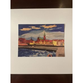 Postkort Helsingr Havn