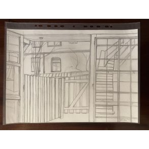 Tegning A3 Et kig fra Fodboldstore nummer 26