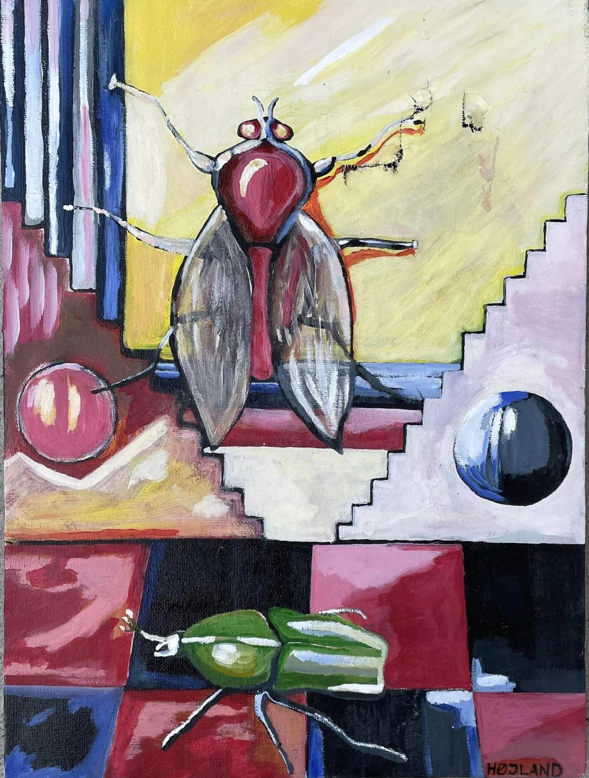 Fluen - Dyr / Animals paintings - Galleristore.dk