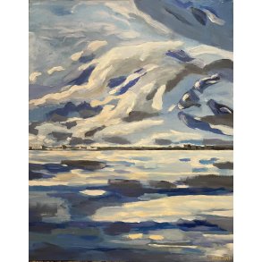 Landskab resundskysten Ml: 50 x 40 cm.