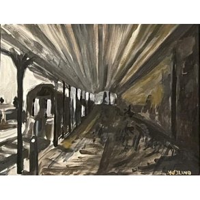 Helsingr Station Miniature maleri