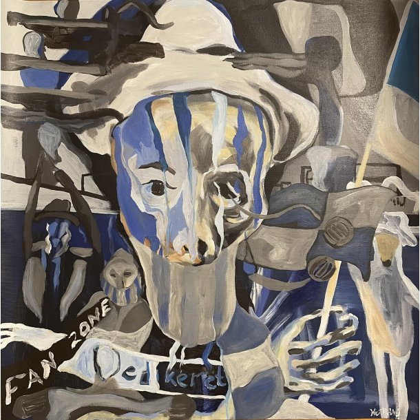 Fodboldmaleri Fanzone 60 x 60 cm.