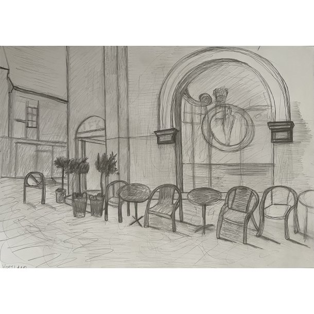Tegning A3 Cafe JFK
