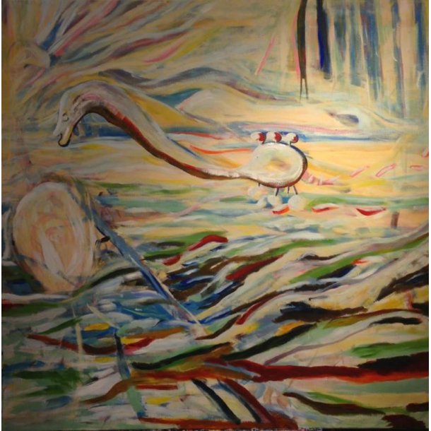 Abstrakt maleri Delfin