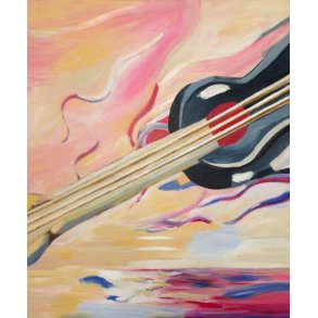 Abstrakt maleri The Flying Guitar