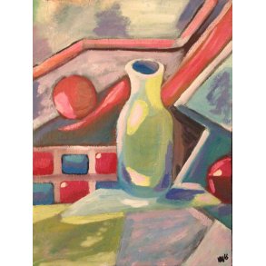 Abstrakt maleri Flaske opstilling