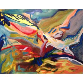 Abstrakt maleri Fugle