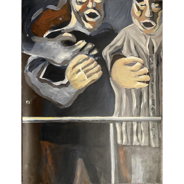 Fodboldmaleri Dedikeret opbakning 80 x 60