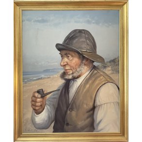 Vintage maleri / Niels Walseth / Ml: 55 x 45 cm. inkl rammen