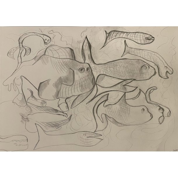 Tegning A3 Surreal dyr