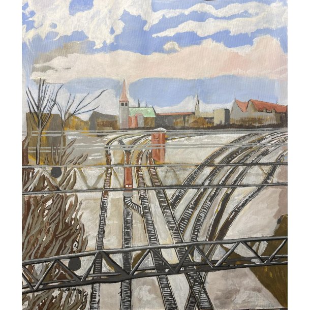 Et kig ind over byen Helsing�r