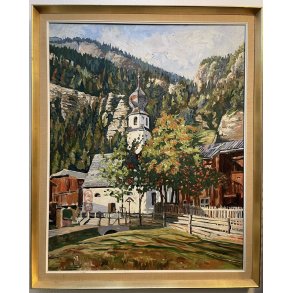 Vintage maleri / Signeret / Landskab / M�l: 76 x 62 cm. 