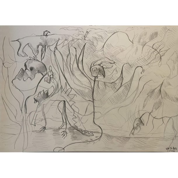 Tegning A3 Abstrakt