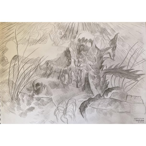 Tegning A3 Surreal dyr