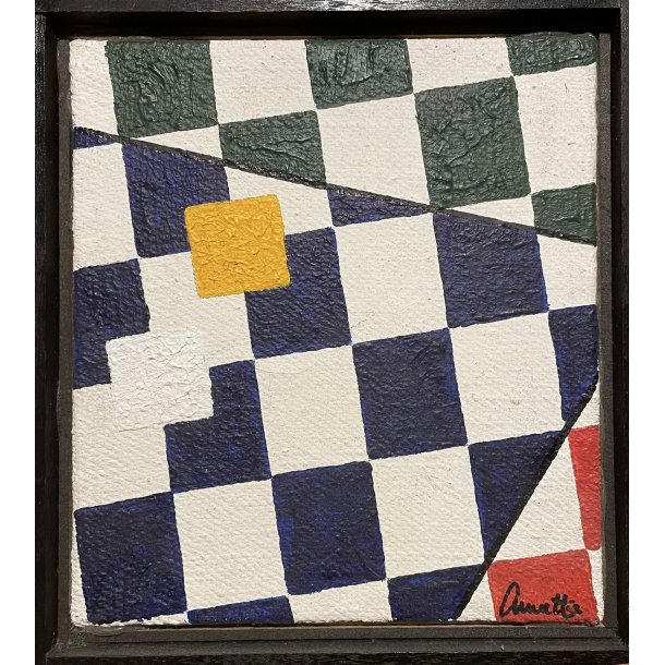 Moderne maleri / Ny kunst / Abstrakt / Signeret Anette m�l: 18,5 x 17 cm.