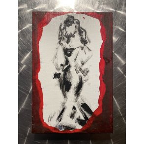 Moderne maleri / Ny kunst / Figur / Signeret Anura Thamardt m�l: 18 x 12 cm.