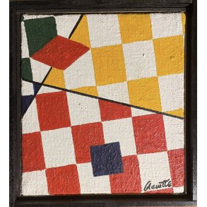 Moderne maleri / Ny kunst / Abstrakt / Signeret Anette m�l: 18,5 x 17 cm.