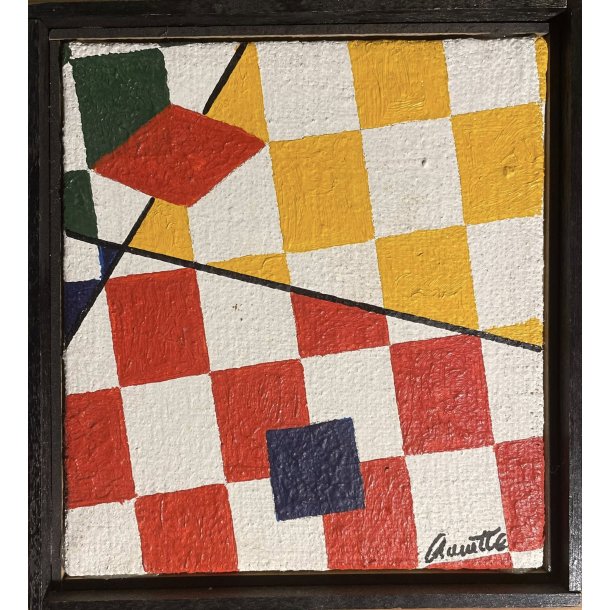 Moderne maleri / Ny kunst / Abstrakt / Signeret Anette m�l: 18,5 x 17 cm.