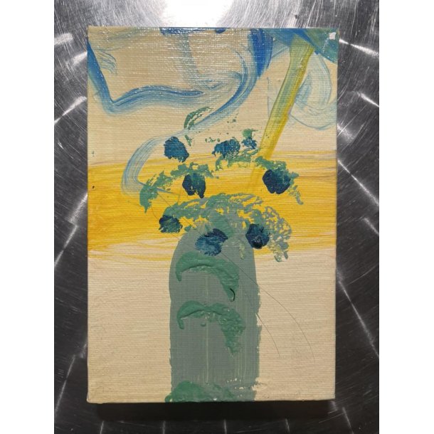 Moderne maleri / Ny kunst / Vase opstilling / Signeret Anura Thamardt m�l: 18 x 12 cm.