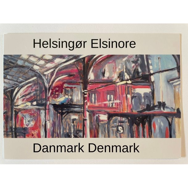 Postkort Helsing�r Station