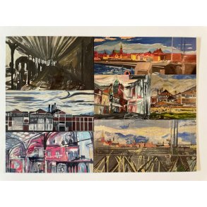 Postkort Helsing�r collage 