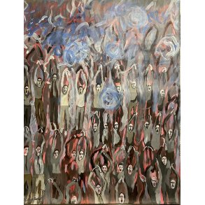 Fanscene / M�l: 64 x 50 cm.