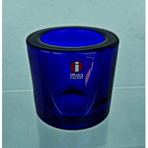 Blue / Cobolt Blue Kivi fyrfadsstage fra Iittala