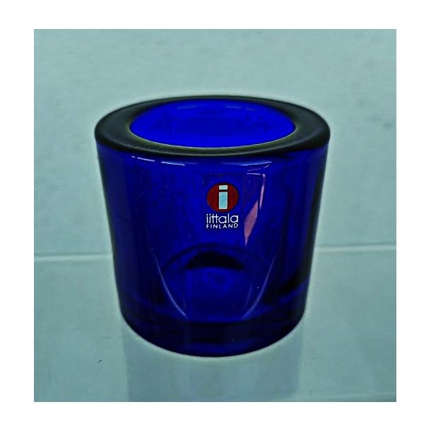 Blue / Cobolt Blue Kivi fyrfadsstage fra Iittala
