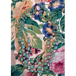 Lysegr�n art deco vintage halsk�de