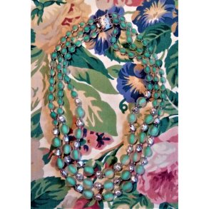 Lysegr�n art deco vintage halsk�de