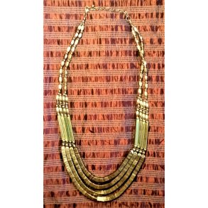 Forgyldt 4-strenget vintage halsk�de
