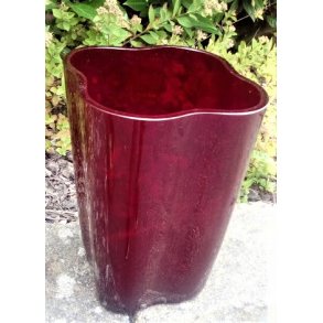 Stor r�d vintage glasvase