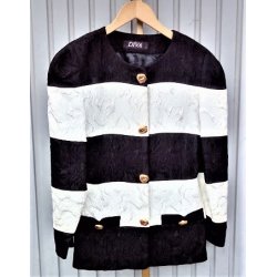 Sort/hvid Diva vintage jakke og nederdel
