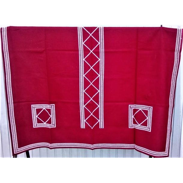 R�d broderet vintage juledug