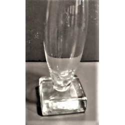 Vintage glasvase p� fod