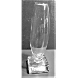 Vintage glasvase p� fod