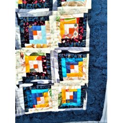 H�ndquiltet patchwork t�ppe