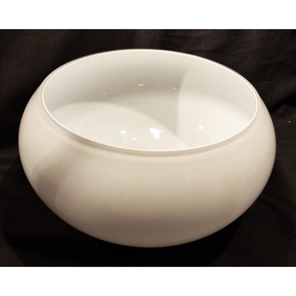 Hvid opaline glas bowle