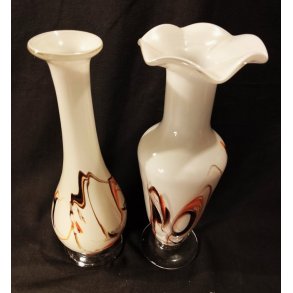 Opaline vintage glasvaser i jugendstil