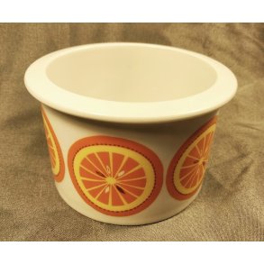 Arabia marmeladekrukke med appelsinmotiv