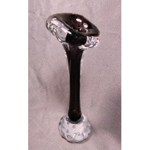 Antik aubergine glasvase med bobler