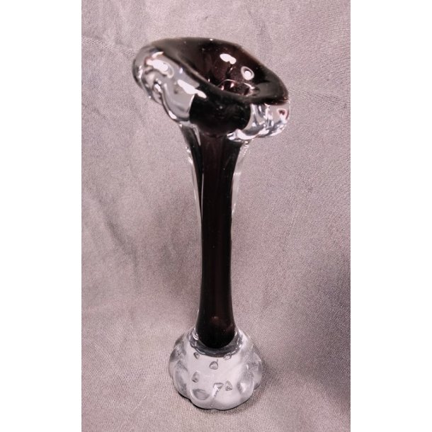 Antik aubergine glasvase med bobler