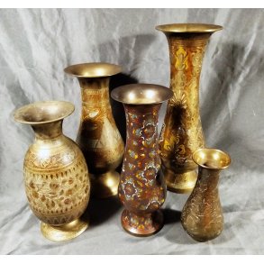 Orientalske vintage�messing vaser
