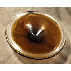 Ravgult vintage glasfad