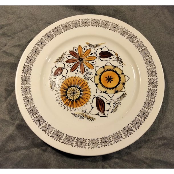 Engelsk vintage tallerken med blomstermotiv